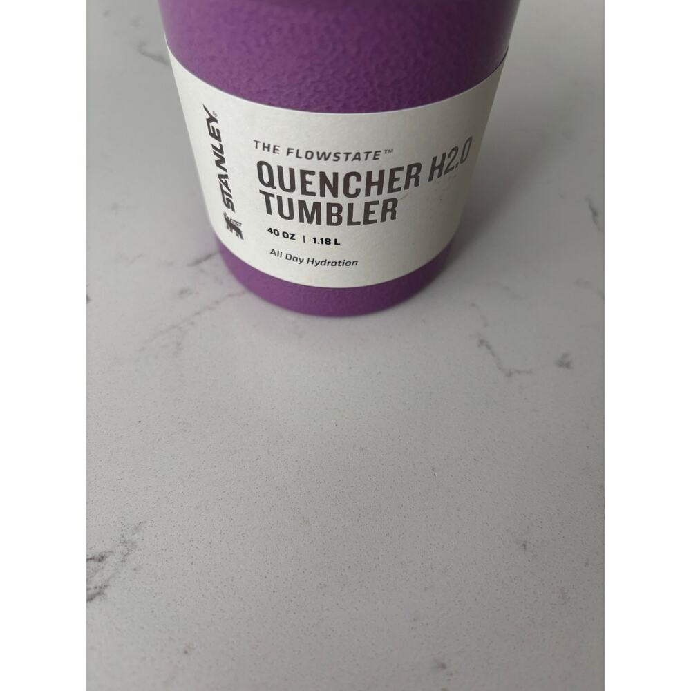 NWT Stanley Special edition hammertone lilac 40 oz H2O quencher tumbler - Picture 6 of 7